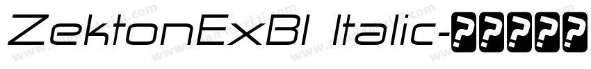 ZektonExBl Italic字体转换